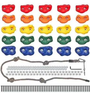Kit de pared de roca Jungle Gym Kingdom para escalada en roca para niños interiores y exteriores - Imagen 1 de 6