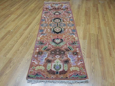 Tapete Boêmio, Tapete Ushak Turco Oushak, Tapete Design Contemporâneo 2,6x8 Pés - Imagem 1 de 4