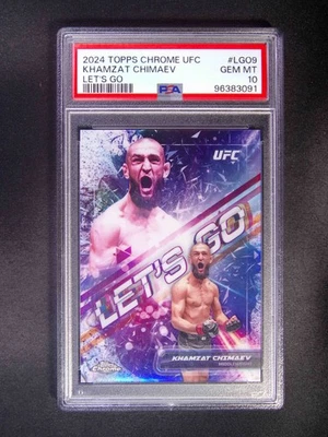 2024 Topps Chrome UFC Khamzat Chimaev Let'go Refractor SSP PSA 10 - Image 1 of 2