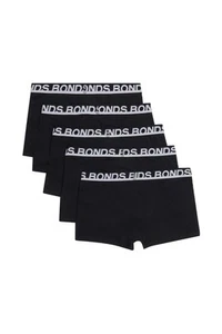 5 x Bonds Mens Everyday Trunks Underwear Black - Picture 1 of 8