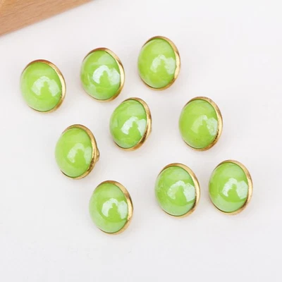  120 Pcs Embellishments for Crafting Buttons Sewing Pearl Dome Cap Copper Base - Image 1 of 4