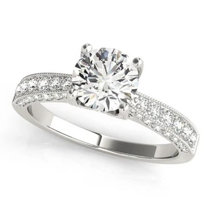 Best Deal! 2Ct DE/VS Lab Grown Round Cut Diamond Engagement Ring 18K White Gold - Picture 1 of 29