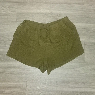 Pantalones Cortos Verde Oliva Talla Grande Corbata Frontal Forever 21 Talla 2x Foto 1 de 4