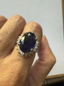 Vintage Avon 125th Anniversary Sapphire Majestic Princess Ring and Bracelet - Picture 1 of 5