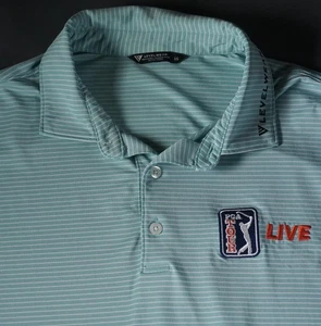 Camisa PGA Tour Live Para Hombres Grande ESPN+ Ropa Nivelada Golf Polo Rendimiento Bordada - Imagen 1 de 10