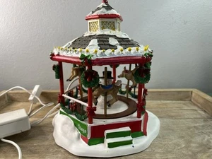 Lemax Christmas Village ¡RARO! Muñeco de nieve "Carrusel de Navidad" #84822 RETIRADO - Imagen 1 de 17