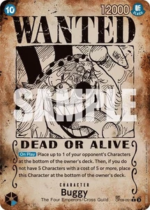 Buggy (051) (Wanted Poster) (OP09-051/229) opcop09 NM FOIL - Picture 1 of 1