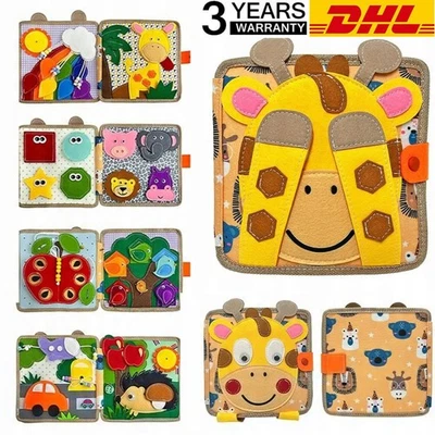 Quiet Book 3D Filz Busy Board Montessori Pädagogisches Sensorisches Stoffbuch - Bild 1 von 4