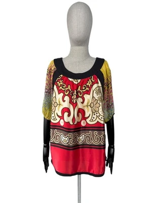 Camisa Blusa Stella McCartney 100% Seda Multicolor Foto 1 de 4