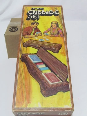Vintage Old World Cribbage Set In Original Box 1972 - Image 1 of 4