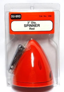 DU-BRO 3" (76.2 MM) DIAMETER RED SPINNER ( 2-BLADE )( CAT. # 298 ) - Picture 1 of 3