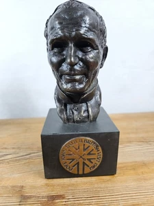 RARE 1982 BRONZE BUST POPE JOHN PAUL II FINCHWELL DESIGNS LTD BYRON H SHEFFIELD - Picture 1 of 17