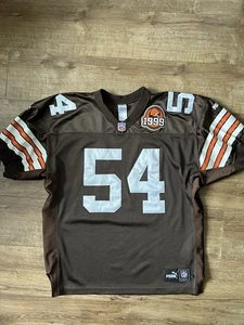 Chris Spielman Cleveland Browns PUMA Jersey Authentic NFL 1999 Patch Men 50 XL - Picture 1 of 7