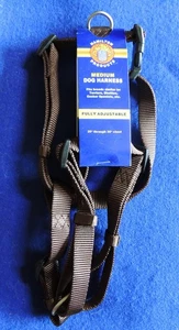 Nylon Hundegeschirr mittelbraun Hamilton Products verstellbar 20"-30" Brustumfang Neu mit Etikett - Bild 1 von 3