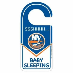 NEW YORK ISLANDERS SSSHHH BEBÉ PUERTA DORMIR COLGADOR LETRERO - Imagen 1 de 1