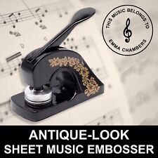 Antique-look Desktop Sheet Music Embosser For Composers Musicians Ex Libris