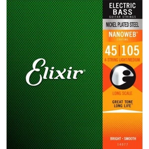 Cuerdas de bajo Elixir 14077 Nanoweb recubiertas de níquel antioxidante 4 cuerdas 45-105 - Imagen 1 de 2