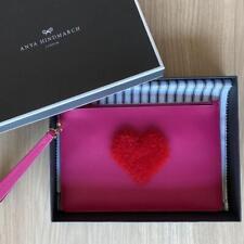 Anya Hindmarch Heart pink Clutch Bag Pouch