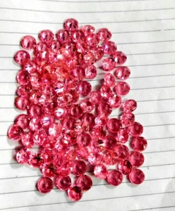 Natural Zircon Pink Color Round Cut Loose Gemstone Lot - Picture 1 of 2