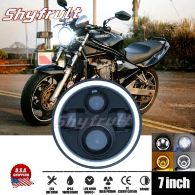 For Suzuki Bandit 400 600 1200 LED Motorcycle 7" Headlight-Turn Signals Ring DRL - Image 1 of 4