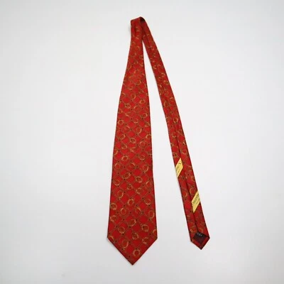 Gravata de seda estampada Valentino Cravatte masculina vermelha - Imagem 1 de 4