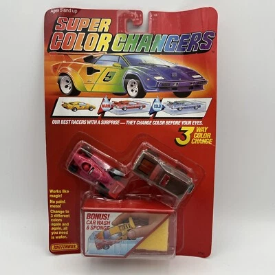 1988 Matchbox Super Color Changers 2 car pack w/Bonus Car Wash & Sponge. NIP - Image 1 of 4