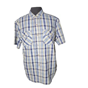 Camicia abbottonata Duluth Trading Co. da uomo a maniche corte 100% cotone grande - Foto 1 di 9