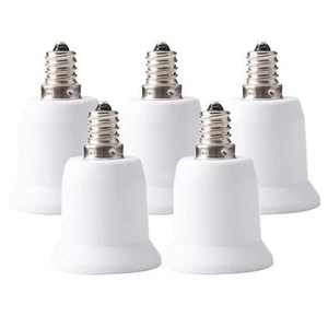 6pcs E12 Candelabra Screw to E26 Standard Socket Medium Screw Adapter Converter - Picture 1 of 4