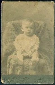 Russland Baby Junge Kabinett Foto Japanisches Atelier I.Takeuchi in Chabarowsk 1910er - Bild 1 von 2