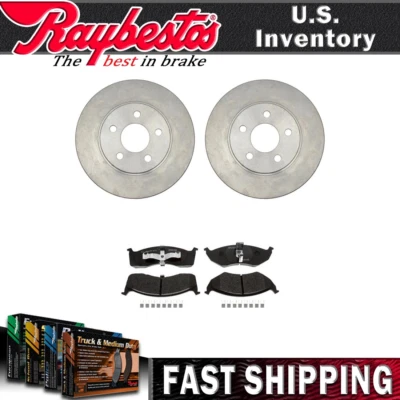 Front Kit Brake Rotors and Metallic Brake Pads For 1996-2000 Dodge Grand Caravan — 第 1/4 张图片