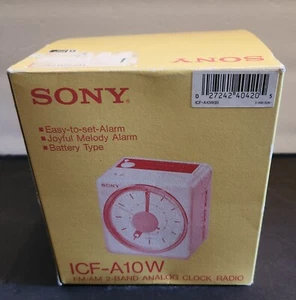 Vintage Sony ICF-A1OW Analog Alarm Clock Radio Cube OSS New in Box Japan - Picture 1 of 4