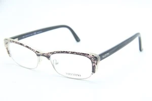 NEW VALENTINO V2117 109 PEARL BLACK AUTHENTIC EYEGLASSES 52-17 - Picture 1 of 4