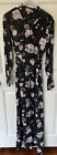 Equipment Silk Floral Belted Maxi Dress, Black, Size XS