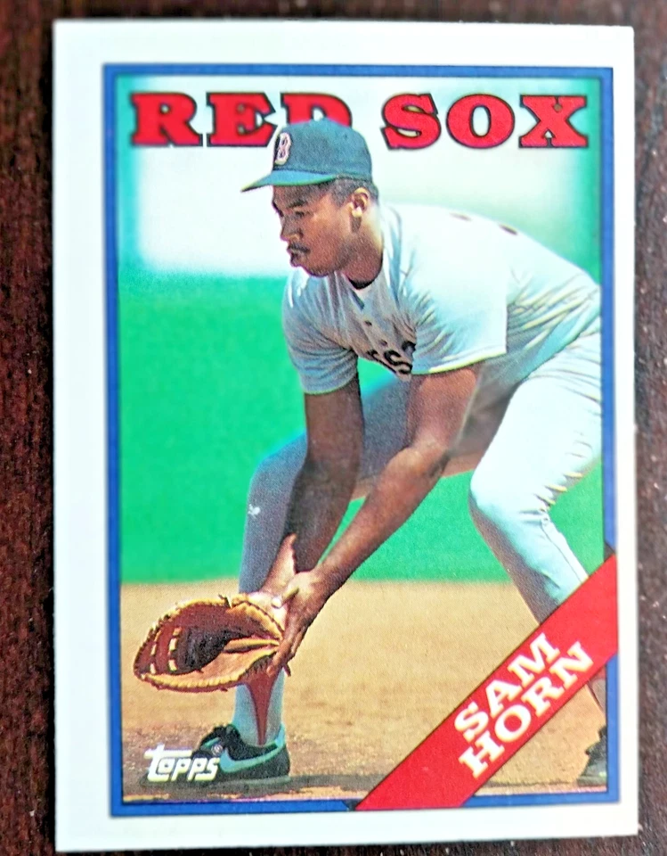1988 Topps #377 Sam HORN  DH & 1st base  ROOKIE RC Boston RED SOX  EX  FREE ship - Image 1 of 1