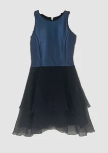 $195 Zoe Ltd Kids Girls Blue Sleeveless Round Neck Fit & Flare Dress Size 8 - Picture 1 of 4