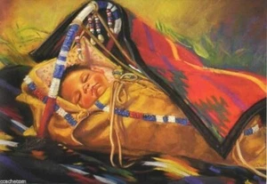 Leanin' Tree Blank Greeting Note Card Yakima Babyboard by Carol Theroux - Picture 1 of 2