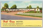 Valley Station Kentucky~Hill View Motel~Playground~Art Deco Sign~1952 Linen