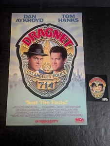 DRAGNET DOPPELSEITIG VIDEOTHEK FILM PROMO HÄNGEND MOBIL DISPLAY HANKS AKROYD - Bild 1 von 6