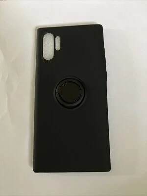 Authentic Liquid Silicone Case Cover + Metal Finger Ring Holder For Huawei Phone - Image 1 of 2