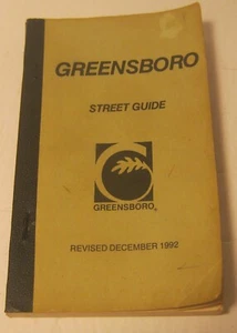 GREENSBORO North Carolina Street Guide REVISED December 1992 Clean Copy!! - Picture 1 of 3