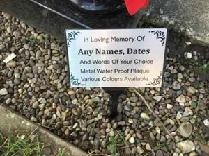 personalised memorial plaque, bench plaque, grave marker , islamic remembrance - Picture 1 of 10