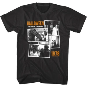 Halloween 1978 Movie Stills Men's T Shirt Massacre Horror Michael Myers Night - Picture 1 of 4