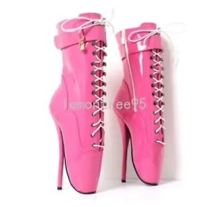 Ankle Ballet Boots 18cm Stiletto Super High Heel Large Size Womens Cosplay Shoes - Picture 1 of 19