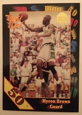 Myron Brown 1991-92 Wild Card 50 Stripe #104 Rare Slippery Rock Pride NM-MT