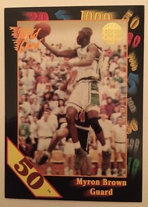 Myron Brown 1991-92 Wild Card 50 Stripe #104 Rare Slippery Rock Pride NM-MT