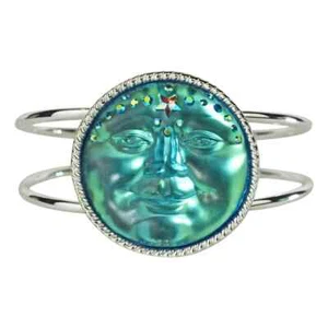 Kirks Folly Venus Mystic Seaview Moon 35mm Cuff Bracelet ~ st/ blue sphinx - Picture 1 of 4
