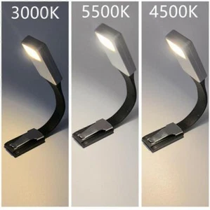 Foldable Eye LED Book Light Clip On Book USB Rechargeable Reading Night Lamp - Picture 1 of 12