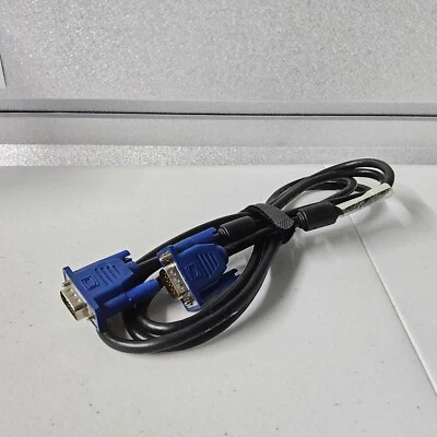 VGA Cable Monitor Cord Male to Male Connector Video Display Wire Black - Image 1 of 3