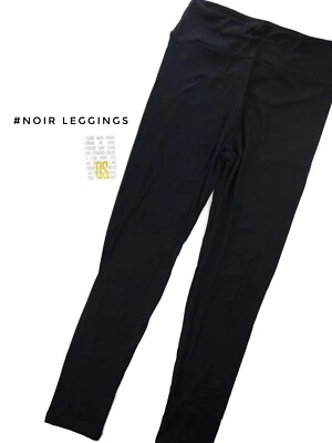 全新 LuLaRoe 纯黑色黑色 OS 均码 (2-10) 紧身裤 - 柔软、有弹性、舒适 — 第 1/4 张图片