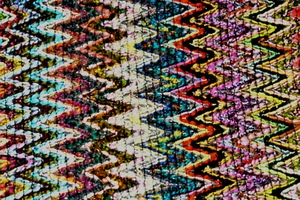WOOL & CASHMERE LUXURY BOUCLE CHEVRON KNIT 20 COLOUR VARIATION MADE IN ITALY B11 - Picture 1 of 12